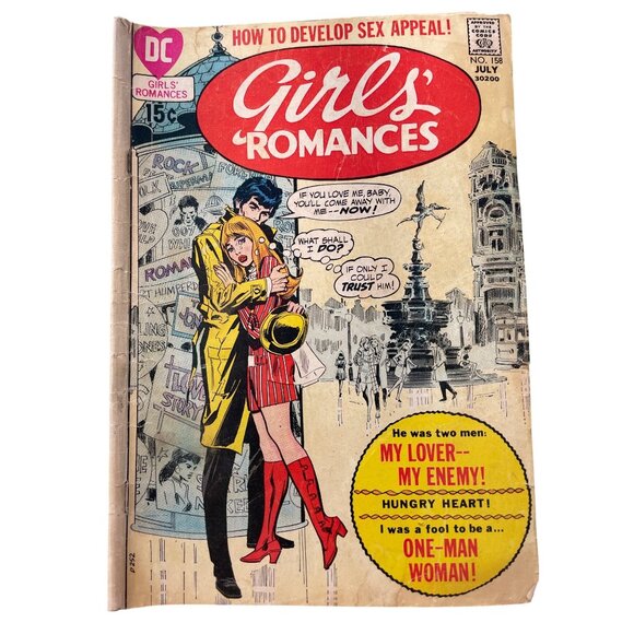 DC Comics Girls Romances #158 July 1971 My Lover My Enemy Bagged Boarded - Picture 1 of 8